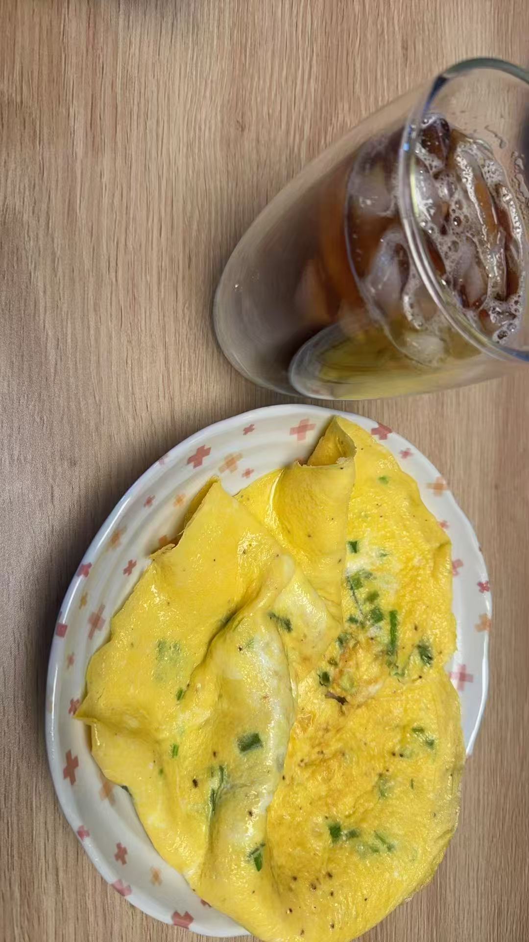 A homemade omelette